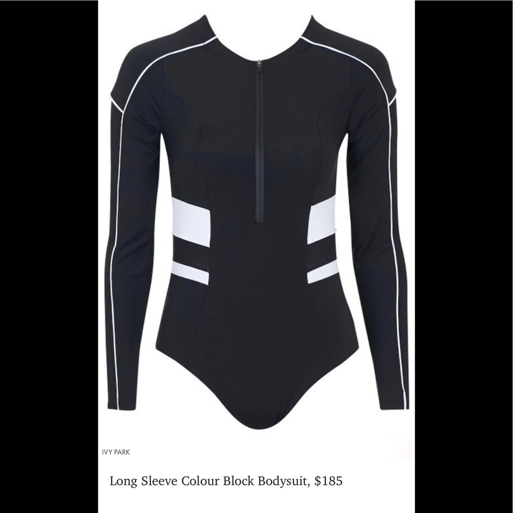IVY PARK BEYONCÉ BRAND BODY SUIT ZIPPER LONG SLEEVE SLEEK SOFT. NEVER WORN. SZ S